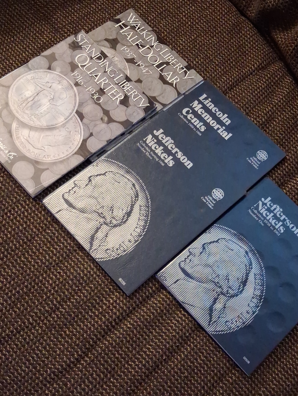 Coin Albums- Cent, Nickel, Quarter, Half Dollar